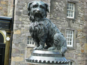 Greyfriars Bobby statue in Edinburgh, Scotland