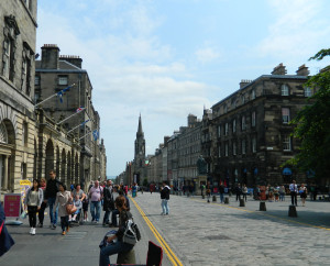 The Royal Mile in Edinburgh, Scotland