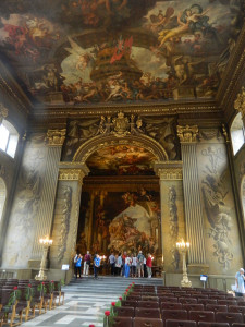 Painted Hall at Old Royal Naval College in Greenwich, England