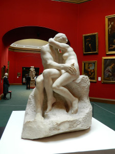 Rodin's The Kiss sculpture at Scottish National Gallery in Edinburgh